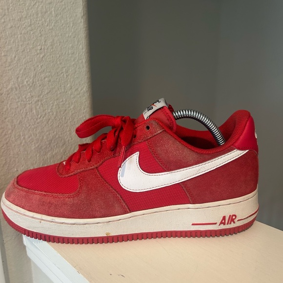 Nike Air Force 1 Game Red/White Men's - Size 8- 820266-601 - Picture 2 of 11